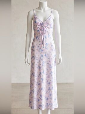 Wild Fable Pink and Blue Floral Maxi Dress